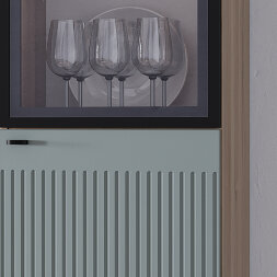 Пенал со стеклом Олива, Шарли бриз 