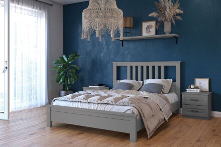 Кровать из массива Лаура, антрацит  