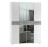 Шкаф 4-х створчатый Бьянка, Белый/Бетон светлый 
