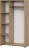 Шкаф трехстворчатый МСП 1, дуб золотой 