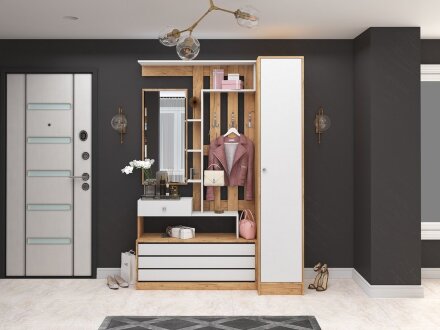 Пенал Ямайка, крафт золотой / белый  