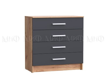 Комод 800 Мартина, графит/дуб крафт  