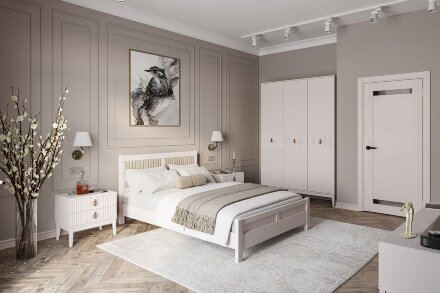 Комод 2 двери, 3 ящика Фарго, Льняной 