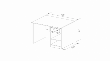 Стол письменный ШиК-9 однотумбовый (Уголок школьника 2) 