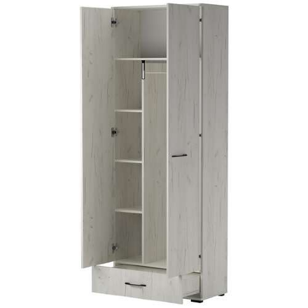 Шкаф 2-х дверный, 1 ящик Италия, Крафт Белый 