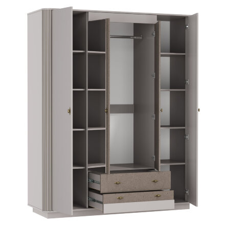 Шкаф 4-х дверный Фантазия, Кашемир патина 