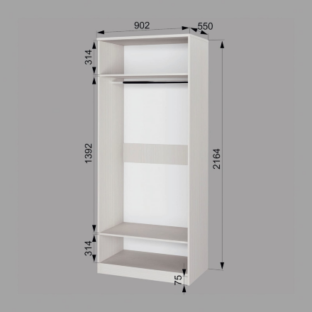 Шкаф 2-х дверный Азалия 