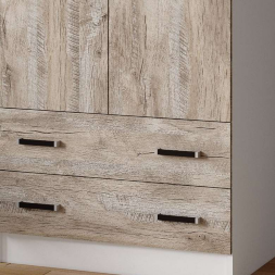 Шкаф двухдверный 800 Лагуна, Белый/ Дуб Юкон