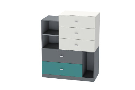 Комод 5 ящиков К-1 Клео, океан 