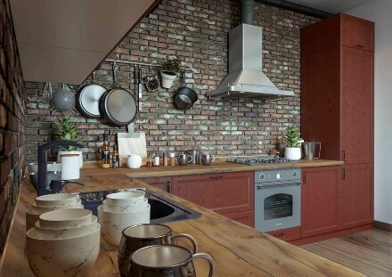 Кухня Беверли 2 (цвет - альберо россо) 