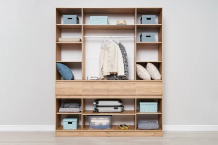 Шкаф четырехстворчатый Роджина дуб крафт / белый глянец   