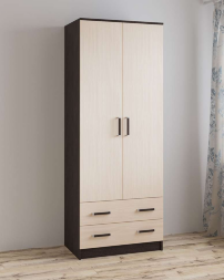 Шкаф 2-х дверный Лагуна, Венге/ Дуб молочный