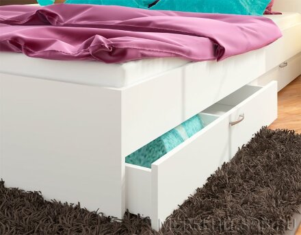 Кровать с ящиками Осло, белый   