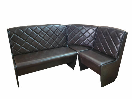 Кухонный уголок Барон (эко-кожа), венге + коричневый 