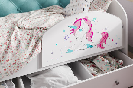 Детская кровать Звездочка, фиолет (без бортика) 