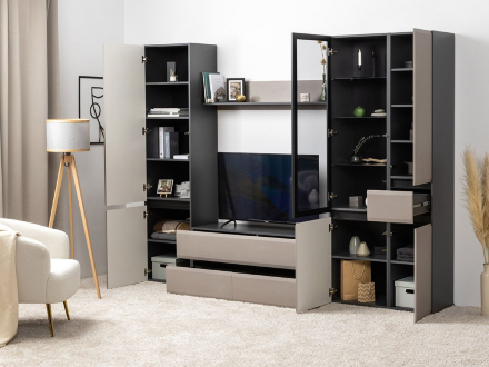 Полка Сидней, Капучино/Антрацит 