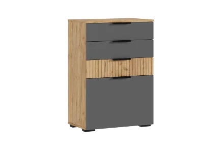 Комод Роджина дуб крафт / графит 