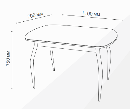 Стол обеденный Прага опора МТ массив  