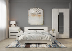 Модульная спальня Вега 3, Крафт белый   