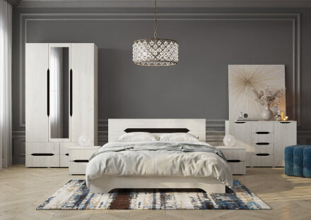 Модульная спальня Вега 4, Крафт белый     