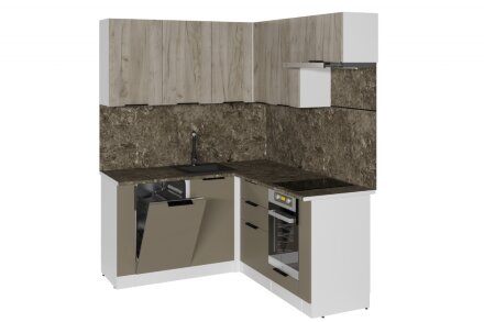 Кухонный гарнитур Альба мега прайм 2, 160х170 см (ПМ+СДШ) 