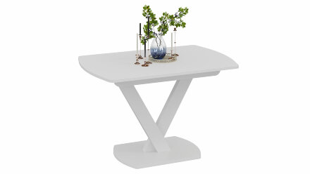 Стол обеденный раздвижной Салерно, тип 1 (белый) 