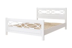 Кровать из массива Лоренса, белый античный 