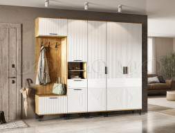 Пенал открытый Флэш, Браш Вайт/Дуб крафт