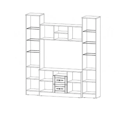 Стенка Виктория центральная секция 