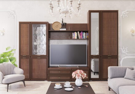 Модульная гостиная Ливорно 2, орех донской  