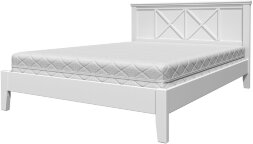 Кровать из массива Грация 2, белый античный