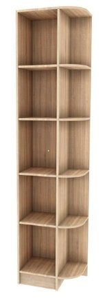 Шкаф торцевой Мадлен (дуб сонома/дуб шале серебро)  