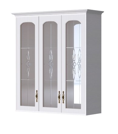 Шкаф для посуды с зеркалами Венеция В-9 