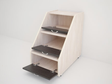 Кровать детская Матрешка Дуб + голубой 