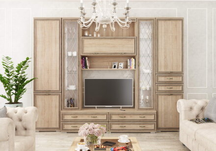 Пенал с витриной Ливорно ЛШ-4, дуб сонома 