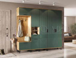 Шкаф с вешалкой Флэш, Мени Грин/Дуб крафт