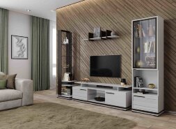 Пенал со стеклом Модена МШ-3, анкор