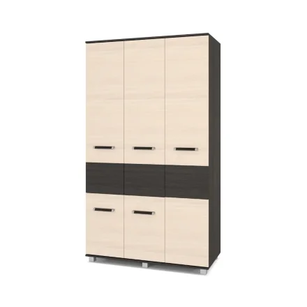 Шкаф трехстворчатый В32 Виора, Венге/Млечный дуб 