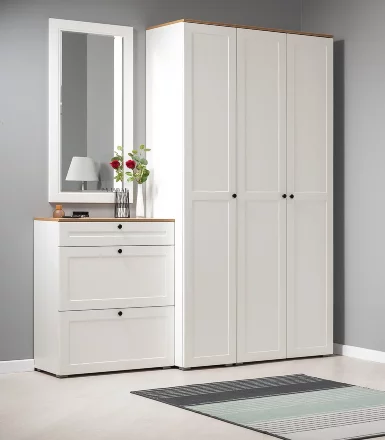 Шкаф Остин 13.224 белый шагрень 