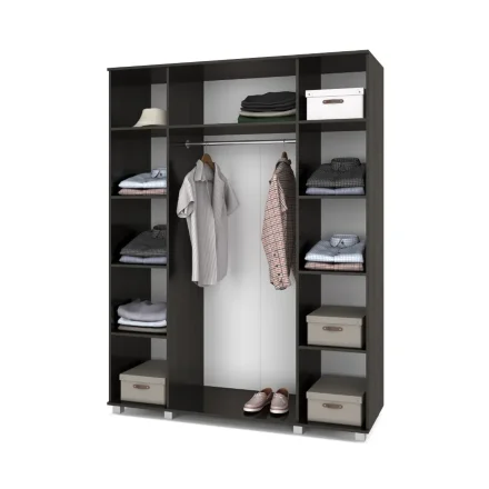 Шкаф четырехстворчатый В40 Виора, Венге/Млечный дуб 