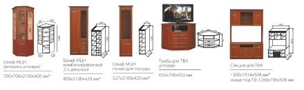 Модульная гостиная Гармония-4 