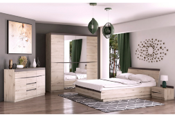 Комод 6 ящиков Тиана, Дуб Бонифаций/Вольфрам