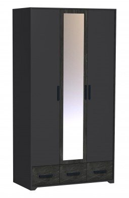 Шкаф 3-х створчатый Айрис, Антрацит 