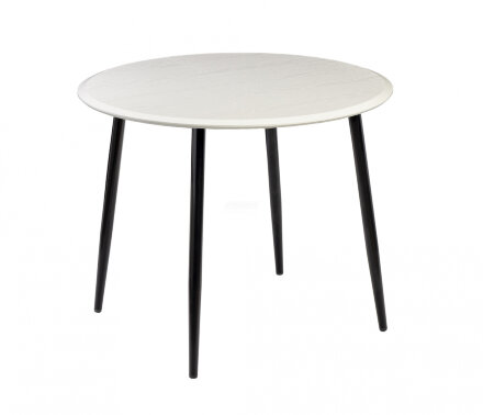 Стол круглый раздвижной Сканди 1050 опоры черные 