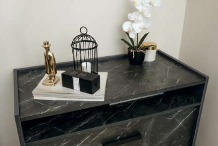 Комод 3 ящика Айрис, Антрацит 