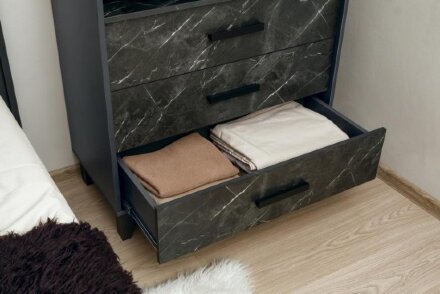 Комод 3 ящика Айрис, Антрацит 