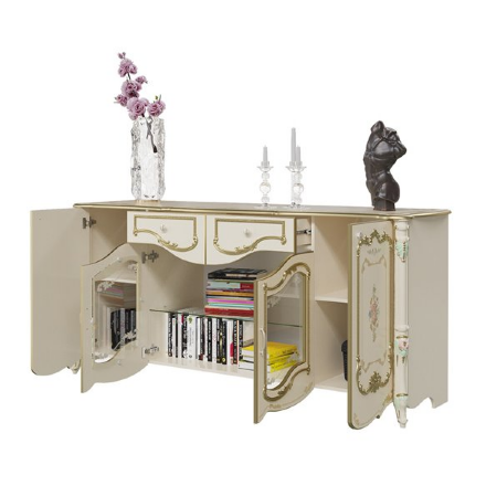 Комод 4 двери Шейх, Слоновая кость 