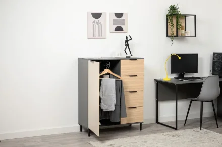 Комод Марвэл 16.234.01, тёмно-серый 