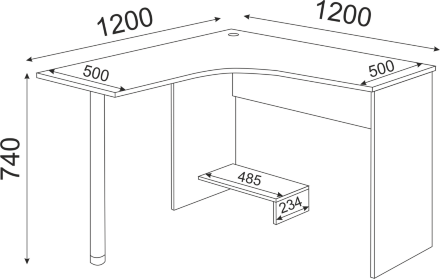 Стол угловой Остин М12 