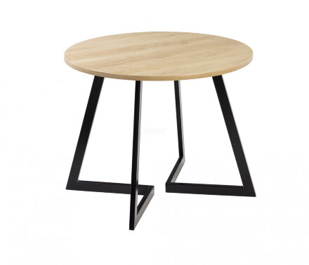 Стол раздвижной круглый Рим 1050 опора черная 